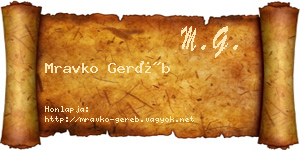 Mravko Geréb névjegykártya